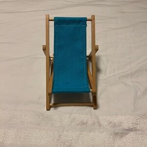 Miniature Teal Beach Chair Cell Phone Holder
